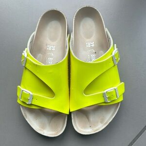 Neon yellow Birkenstock x Opening Ceremony sandals size 39